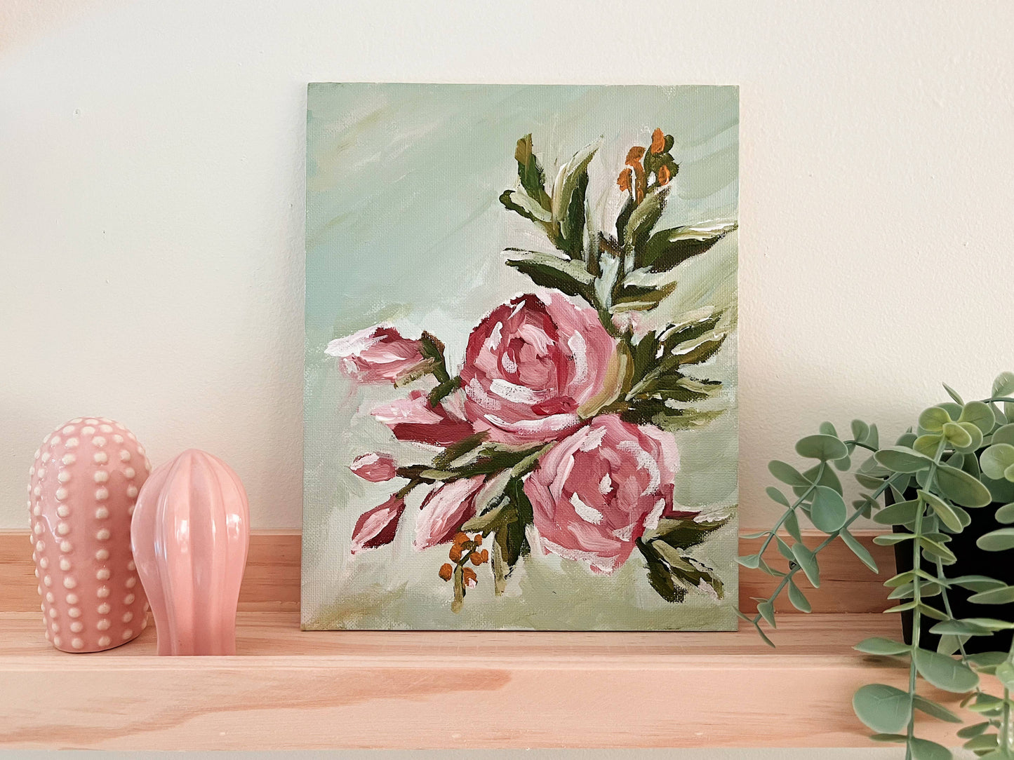 Cate Paper Co - Kit de pintura impresionista ROSAS ABSTRACTAS {NO es una pintura por números}