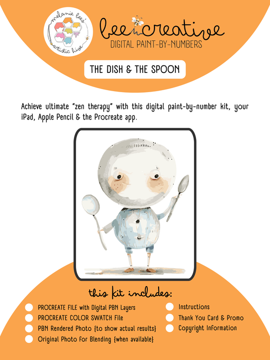 BEE CREATIVE Digital Paint by Number Kit {for Procreate} - THE DISH AND THE SPOON