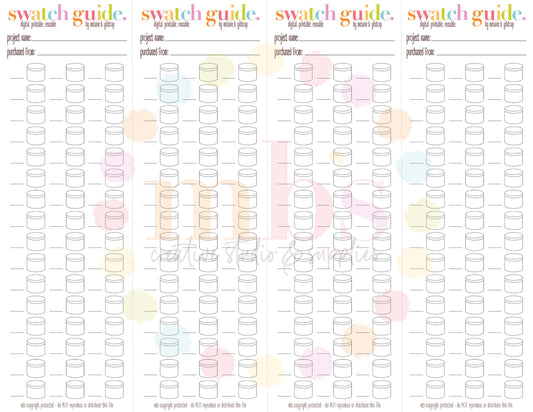 Guía digital descargable e imprimible de MB para PBN: GUÍA DE MUESTRAS para 48 PINTURAS