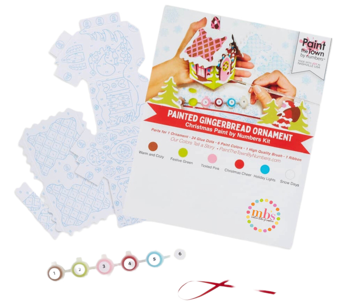 Paint by Number PBN 3D Christmas Ornament: Gingerbread House {Limited Quantities}