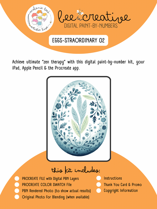 Kit de pintura digital por números BEE CREATIVE {para Procreate} - EGG-STRAORDINARY 02