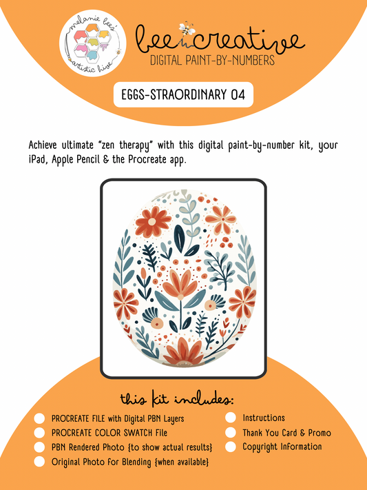 Kit de pintura digital por números BEE CREATIVE {para Procreate} - EGG-STRAORDINARY 04