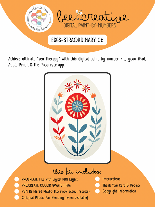 Kit de pintura digital por números BEE CREATIVE {para Procreate} - EGG-STRAORDINARY 06