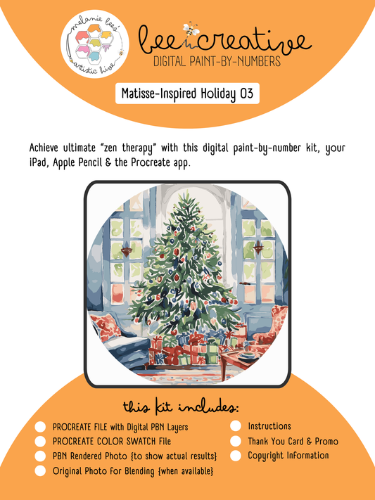 BEE CREATIVE Digital Paint by Number Kit {for Procreate} - MATISSE {Inspired} HOLIDAYS 03