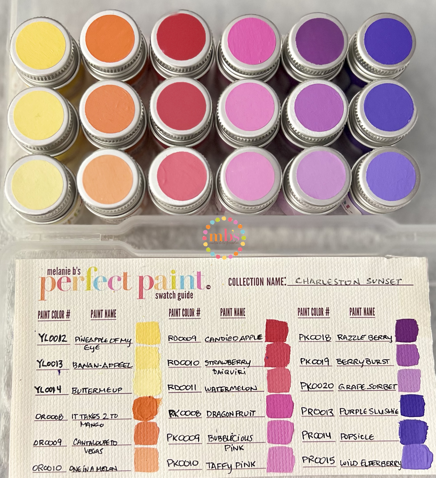 PREORDER ITEM: Melanie B's Handmade Acrylic "Perfect Paint" - CHARLESTON SUNSET Collection