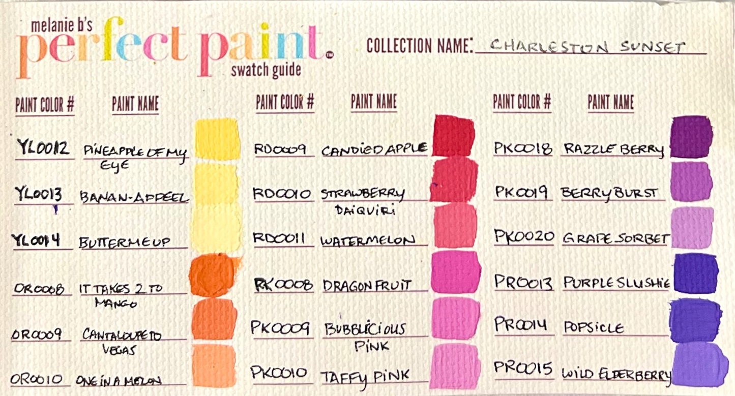 PREORDER ITEM: Melanie B's Handmade Acrylic "Perfect Paint" - CHARLESTON SUNSET Collection