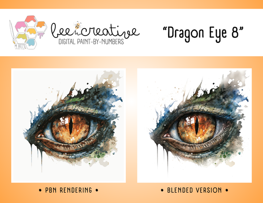 BEE CREATIVE Digital Paint by Number Kit {for Procreate} - DRAGON EYE 8