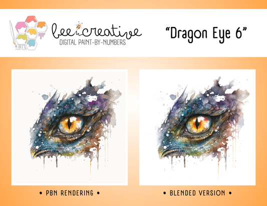 BEE CREATIVE Digital Paint by Number Kit {for Procreate} - DRAGON EYE 6