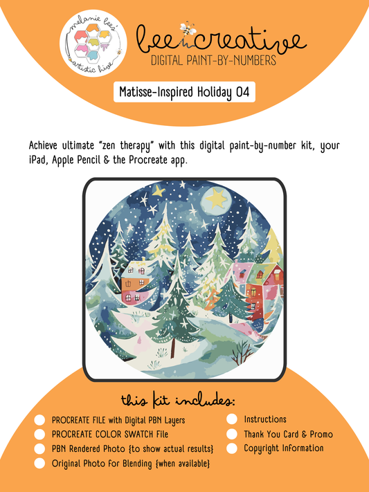 BEE CREATIVE Digital Paint by Number Kit {for Procreate} - MATISSE {Inspired} HOLIDAYS 04