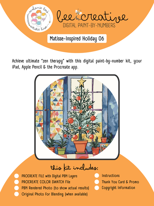 BEE CREATIVE Digital Paint by Number Kit {for Procreate} - MATISSE {Inspired} HOLIDAYS 06