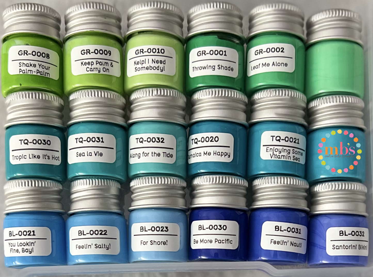 Melanie B's Handmade Acrylic "Perfect Paint" - TROPIC LIKE IT'S HOT Collection