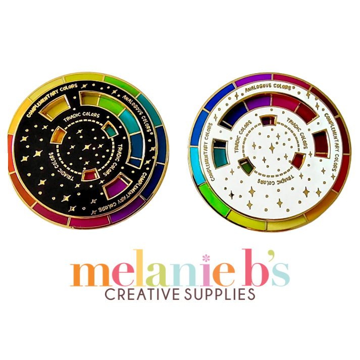 Melanie B's "Create in ColorWheel" Spinning Enamel Pin {Black or White}