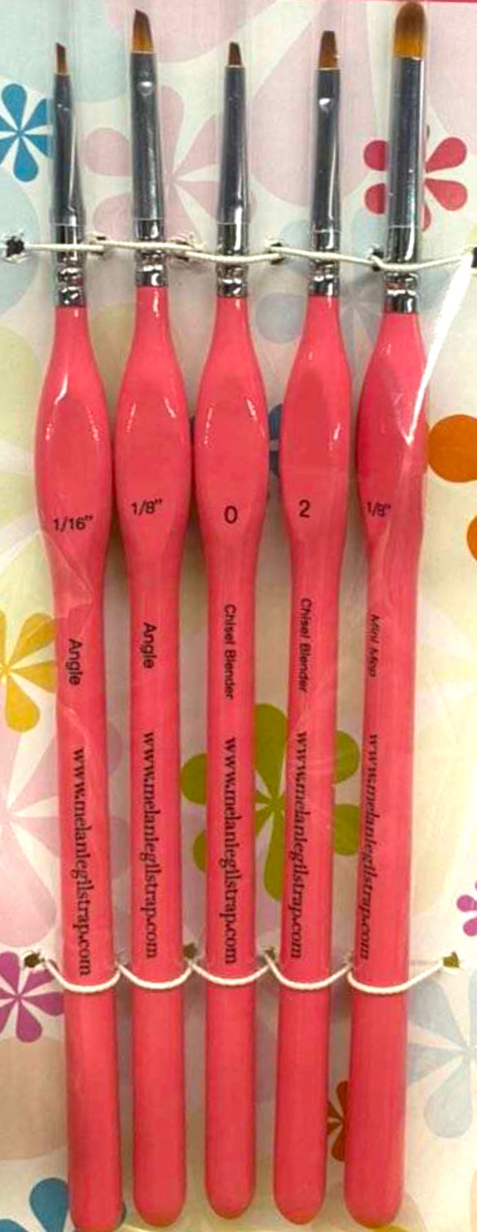 Melanie B's Custom MINI BLENDING 5-Piece Paint Brush Set: {SALMON PINK}