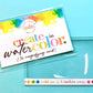 MB’s Create in WaterColor Paint by Number Kit: RAINBOW WORLD MAP