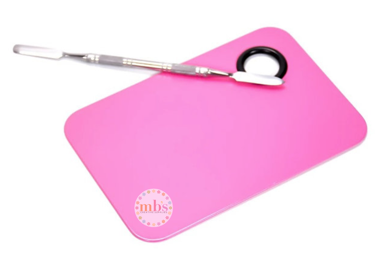 Stainless Steel Mixing Palette w Spatula - 3 Color Options