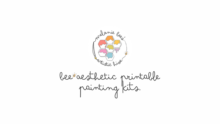 bee aesthetic printable painting kits.