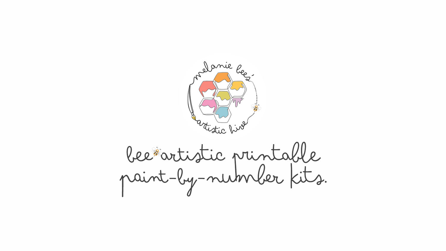 bee artistic printable paint-by-number kits.