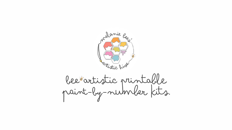 bee artistic printable paint-by-number kits.