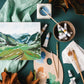 Cate Paper Co - Kit de pintura con espátula MOUNTAIN VALLEY (NO es una pintura por números)