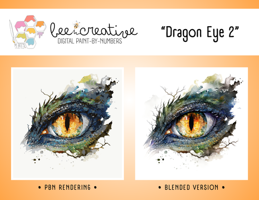 BEE CREATIVE Digital Paint by Number Kit {for Procreate} - DRAGON EYE 2