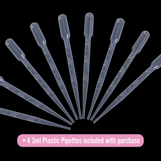 Set of 4 - 3ml Plastic Pipettes {for Dispensing Flow Improver or Liquids}