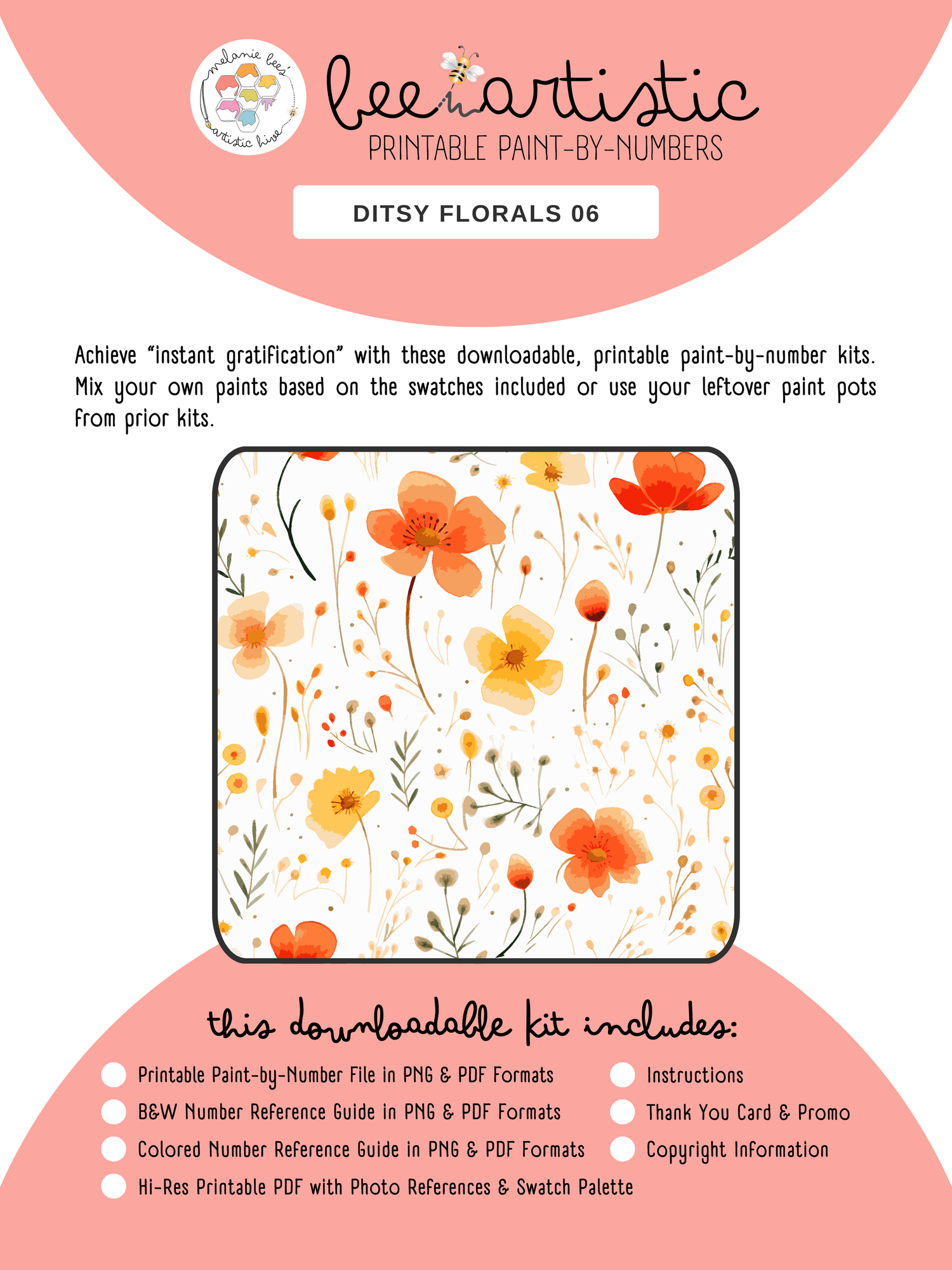 bee artistic florals.