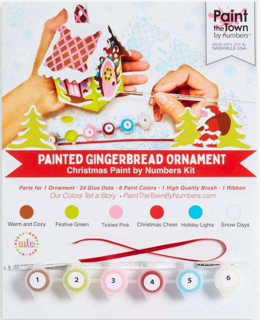 Paint by Number PBN 3D Christmas Ornament: Gingerbread House {Limited Quantities}