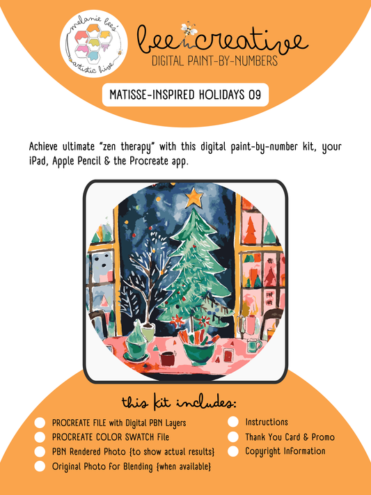 BEE CREATIVE Digital Paint by Number Kit {for Procreate} - MATISSE {Inspired} HOLIDAYS 09