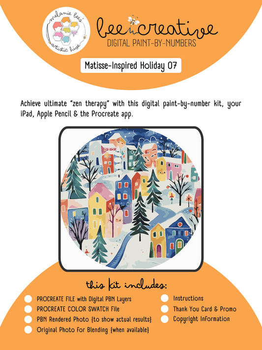 BEE CREATIVE Digital Paint by Number Kit {for Procreate} - MATISSE {Inspired} HOLIDAYS 07