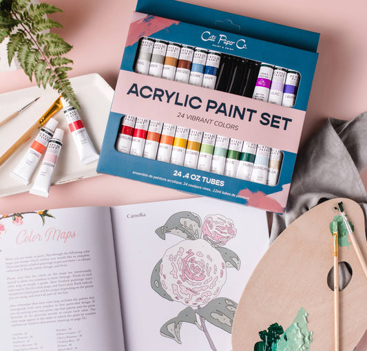 Cate Paper Co - SET OF 24 ACRYLIC PAINT TUBES