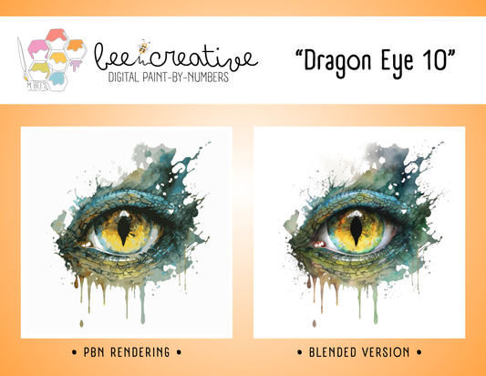 BEE CREATIVE Digital Paint by Number Kit {for Procreate} - DRAGON EYE 10