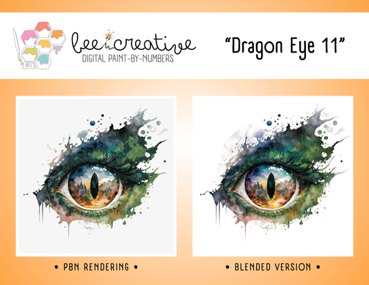 BEE CREATIVE Digital Paint by Number Kit {for Procreate} - DRAGON EYE 11