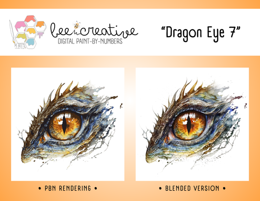 BEE CREATIVE Digital Paint by Number Kit {for Procreate} - DRAGON EYE 7