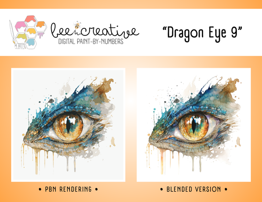 BEE CREATIVE Digital Paint by Number Kit {for Procreate} - DRAGON EYE 9