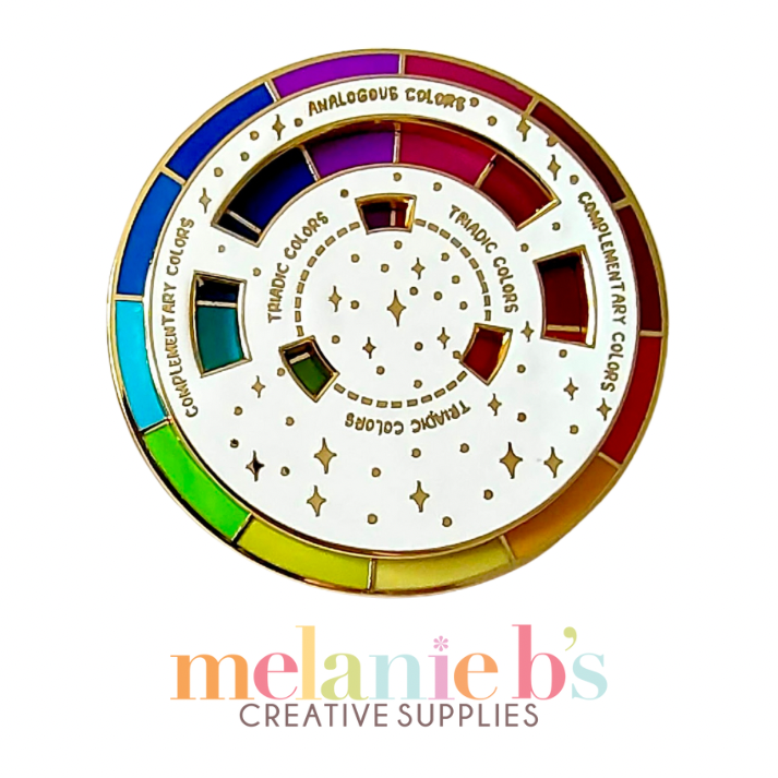 Melanie B's "Create in ColorWheel" Spinning Enamel Pin {Black or White}