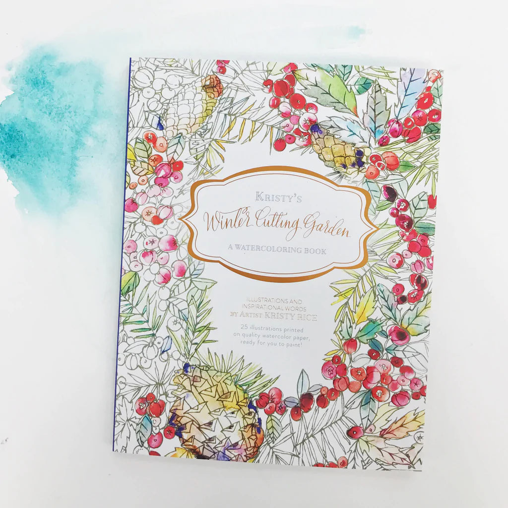 Watercolor Coloring Books for adults by Kristy Rice