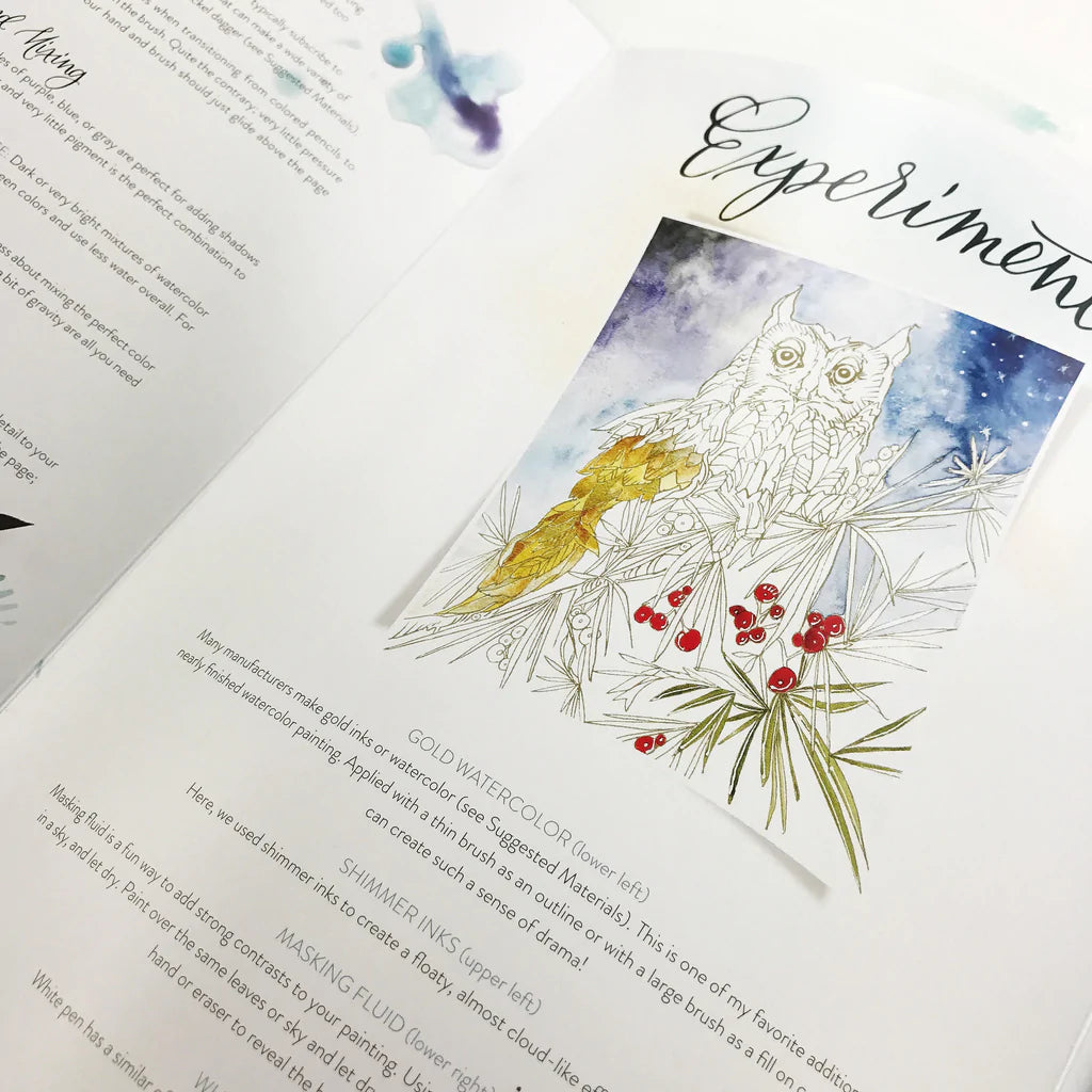 Painterly Days Watercolor Coloring Book
